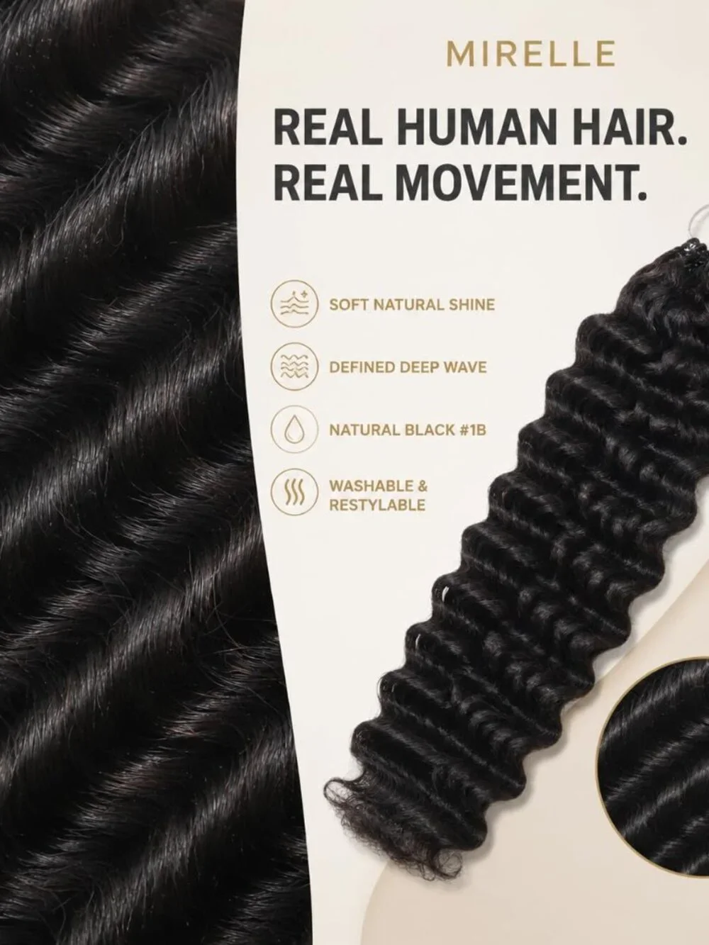 Mirelle Deep Wave Crochet Human Hair